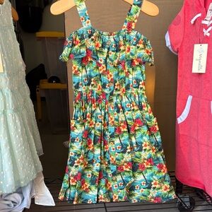 Vibrant Floral Kids Dress with Straps